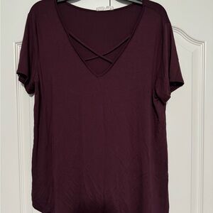 Emory Park Deep Purple Ladies Large Shirt New with Tags